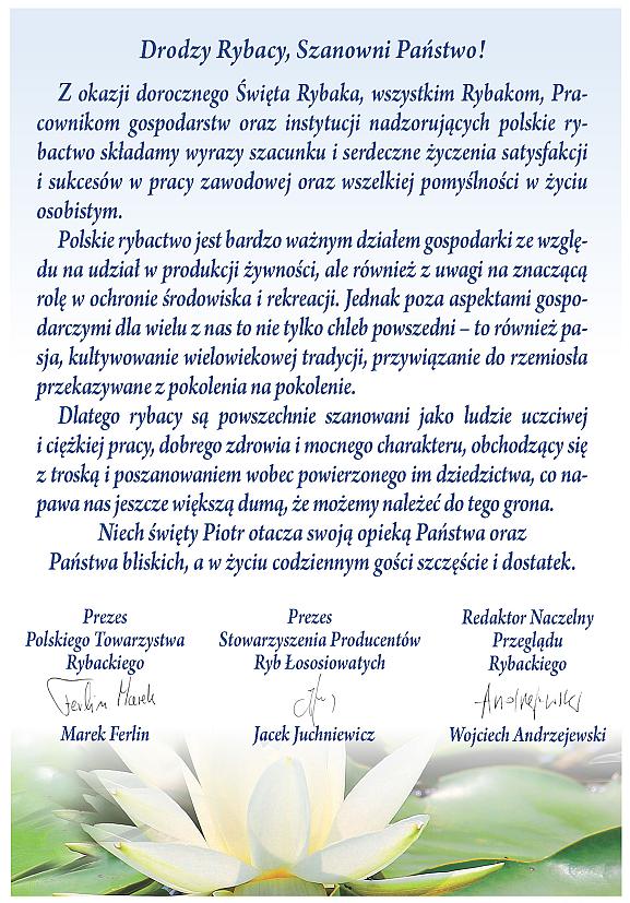 Grafika: Życzenia z okazji Święta Rybaka