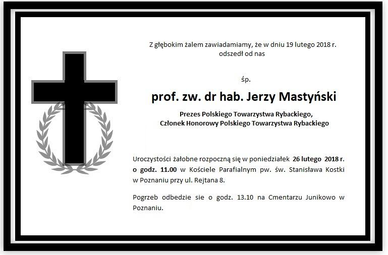 Grafika #0: Uroczystości pogrzebowe Śp. prof. zw. dr hab. Jerzego Mastyńskiego