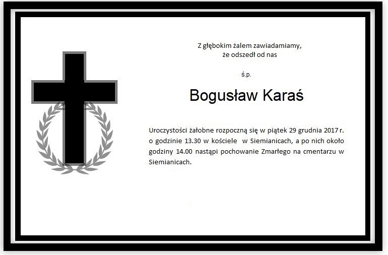 Grafika #0: Uroczystości pogrzebowe Ś.P. Bogusława Karasia